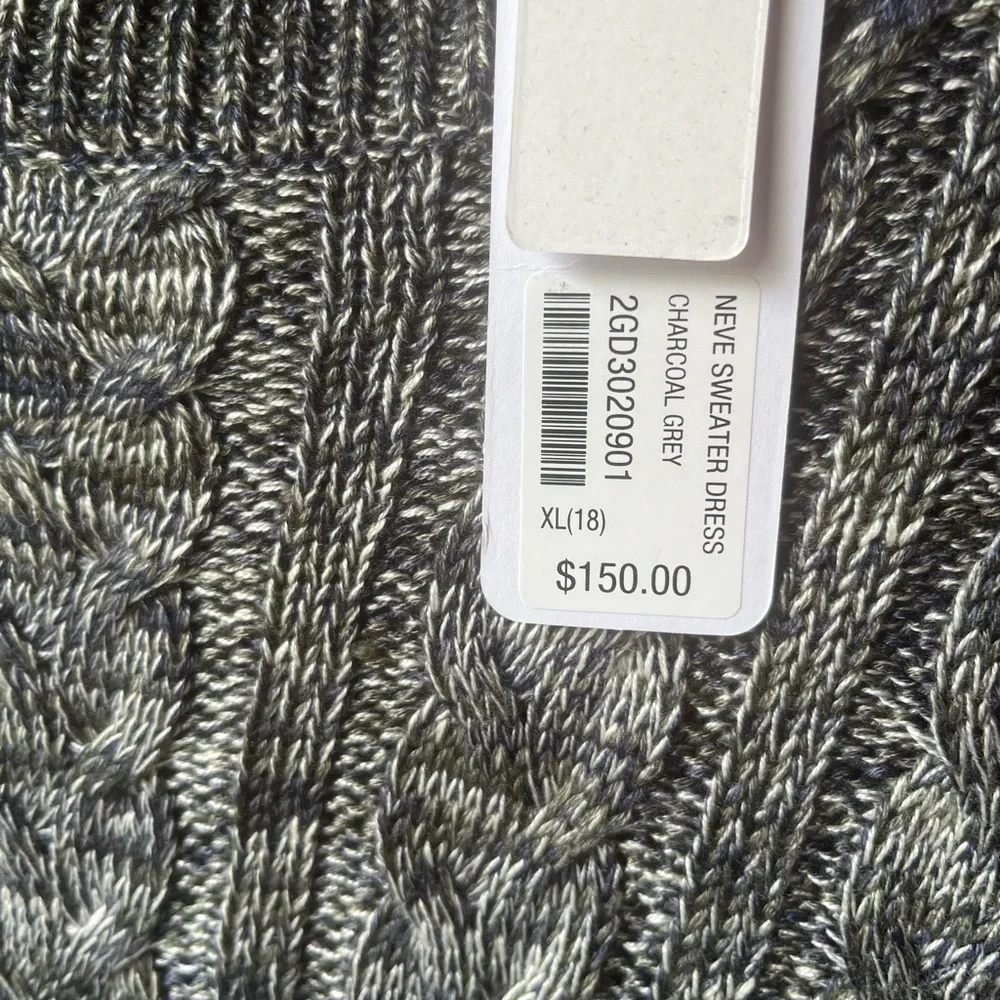 Soft Surroundings Cable Knit Sweater Dress with Fringe Hem MSRP $150 - Picture 9 of 9